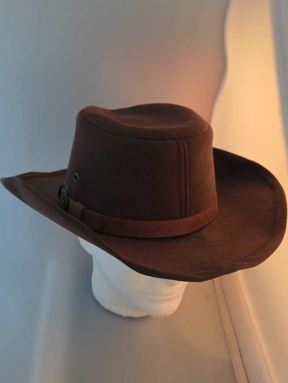 Men's Brown Felt Outback Hat
